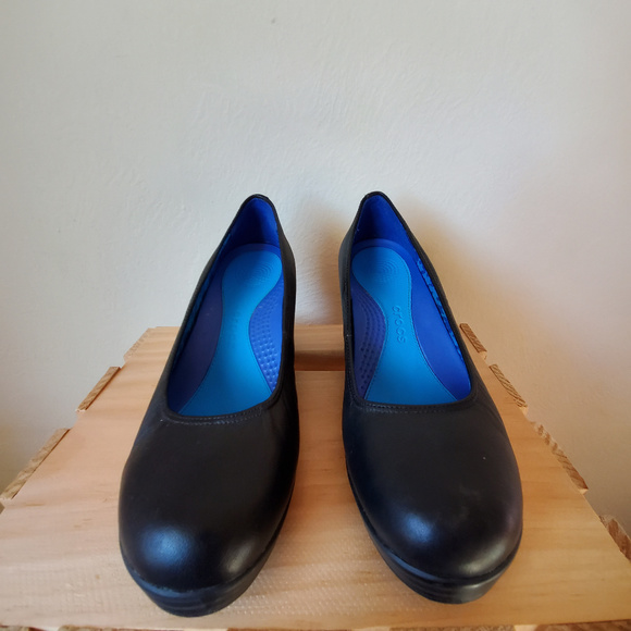 Crocs Wedge Black Size 6.5 - Picture 2 of 5